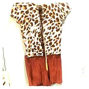 Divided  bronze rust shimmer shorts